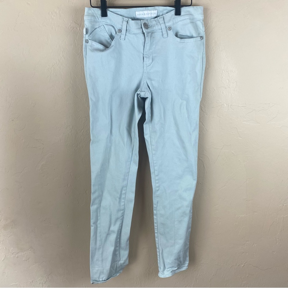 Rock and Republic Gray Green Light Colored Jeans Berlin 10R
